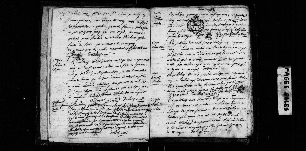 Baptêmes, mariages, sépultures janvier 1755-décembre 1763.