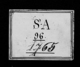 Baptêmes, mariages et sépultures, 1er janvier - 30 décembre 1765, double du 1er et 2 janvier 1765, 7 janvier - 30 décembre 1771, 4 janvier - 30 décembre 1772, 1er janvier - 30 décembre 1773.