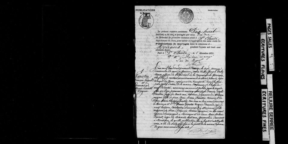 Publications de mariage.