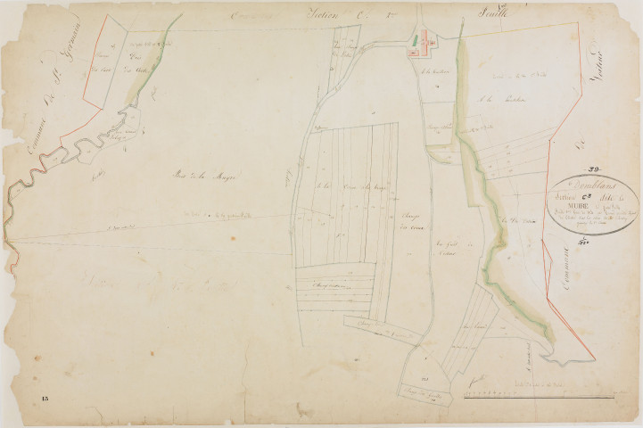 Domblans, section C, la Muire, feuille 3.géomètre : Romand