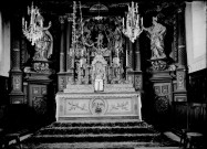 Eglise d'Aresches. L'autel. 1934