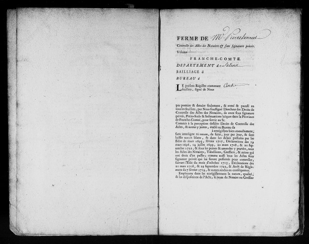 Registre du 28 décembre 1757 au 8 novembre 1758
