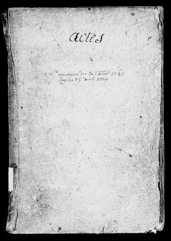 Registre du 30 décembre 1727 au 25 avril 1729