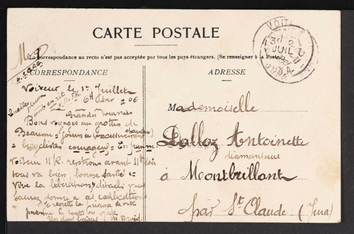 Voiteur (Jura).- Quartier de l’Église. (Aubert. Phot.-édit., Lons-le-Saunier)(1906)