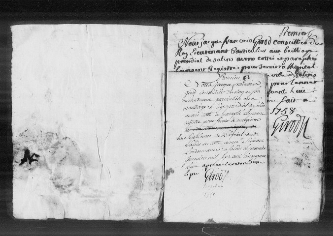 5 janv. 1758-13 déc. 1758. Sépultures des civils et des militaires.