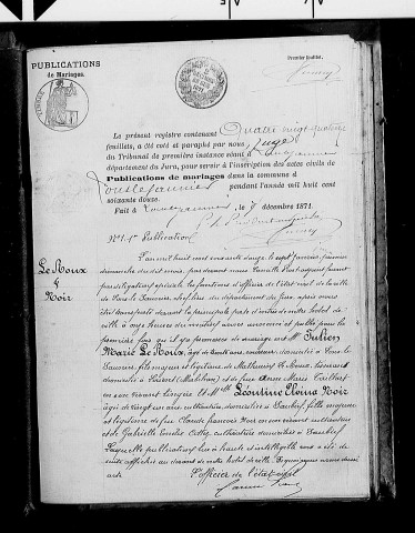 Publications de mariage.