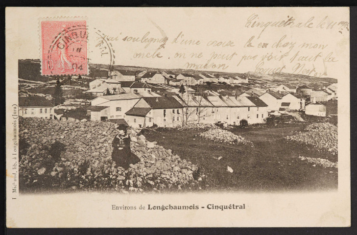 Environs de Longchaumois – Cinquétral (L. Michaud, lib. À Longchaumois) (1904)