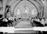 Une messe, église de Fraroz, fête Jociste, 18 août 1935. Fraroz