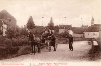 Ougney (Jura). La rue principale. Léon Bucher, Ougney