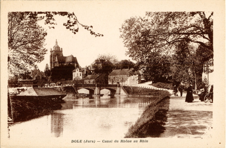 Dole (Jura). Le canal du Rhône au Rhin. Dole, Karrer.