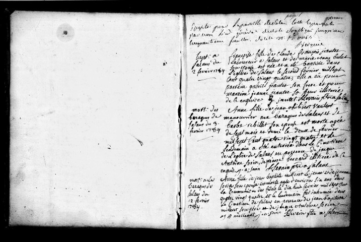 Baptêmes, mariages, sépultures 2 février 1784-31 décembre 1791. Table alphabétique des baptêmes, mariages, sépultures 1784-1791.