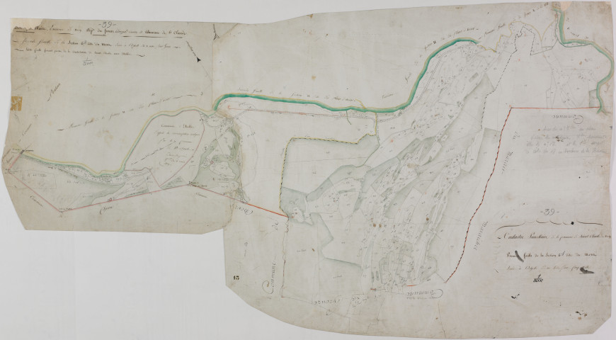 Saint-Claude, sections G, le Mont, feuilles 1 et 2.