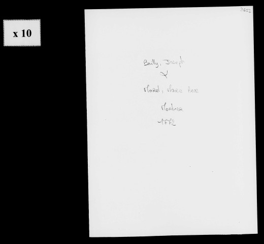 Dossiers instruits en 1772