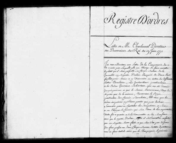 Registre du 19 juin 1771 au 21 octobre 1774