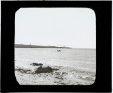 Reproduction d'une vue de la mer à Argenton, dans le fonds se trouve le sémaphore de Landunvez.