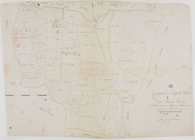 Chapelle-Voland, section E, le Tremblois et Sensenne, feuille 3.géomètre : Lebeaud cadet et Lebeaud aîné