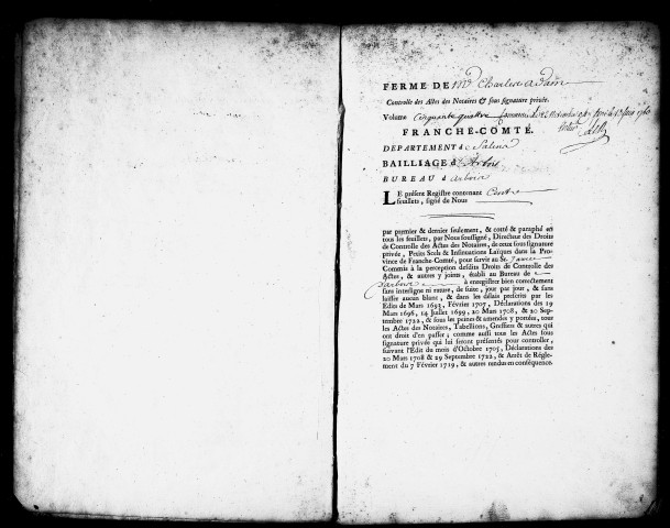 Registre du 22 Novembre 1749 au 13 Juin 1750