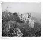 Ruines du château de Vaulgrenant à Pagnoz dominant la plaine de Port-Lesney.