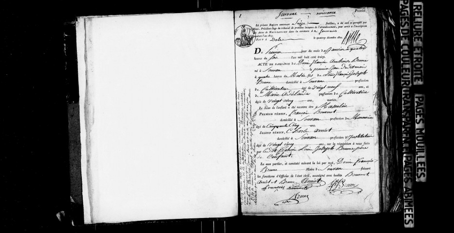Naissances, mariages, décès 1813-1822 ; publications de mariage 1813-29 décembre 1822.
