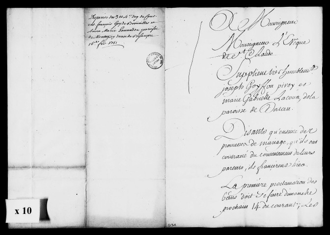 Dossiers instruits en 1751