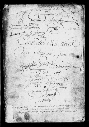 Registre du 10 novembre 1741 au 9 janvier 1745