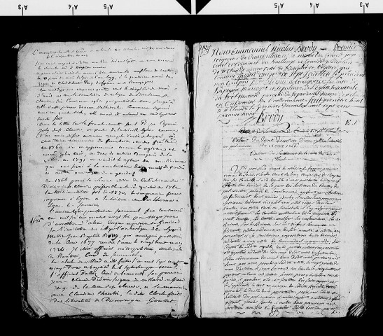Série communale : baptêmes, mariages, sépultures 17 décembre 1768 au 6 février 1789.