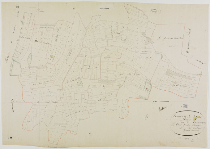 Lains, section D, Coissonet, feuille 1.géomètre : Duchesne