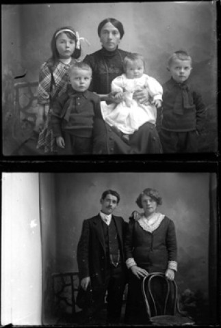 Un couple / Femme avec quatre enfants