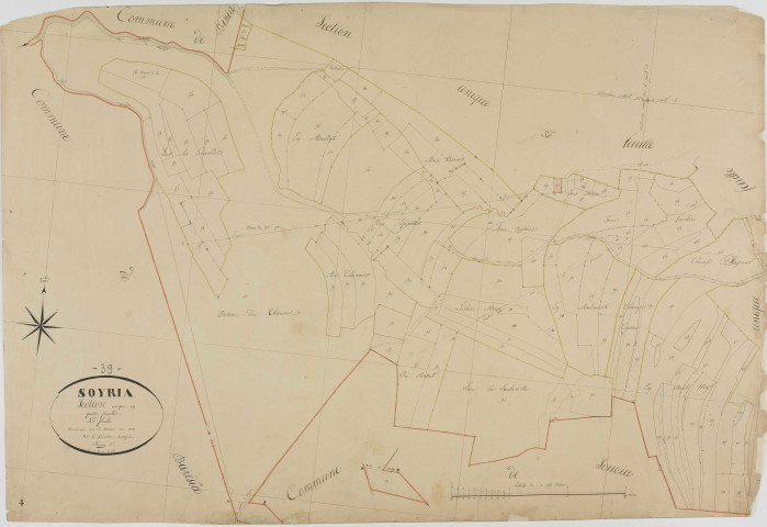 Soyria, section unique, feuille 4.géomètre : Bénier Sre