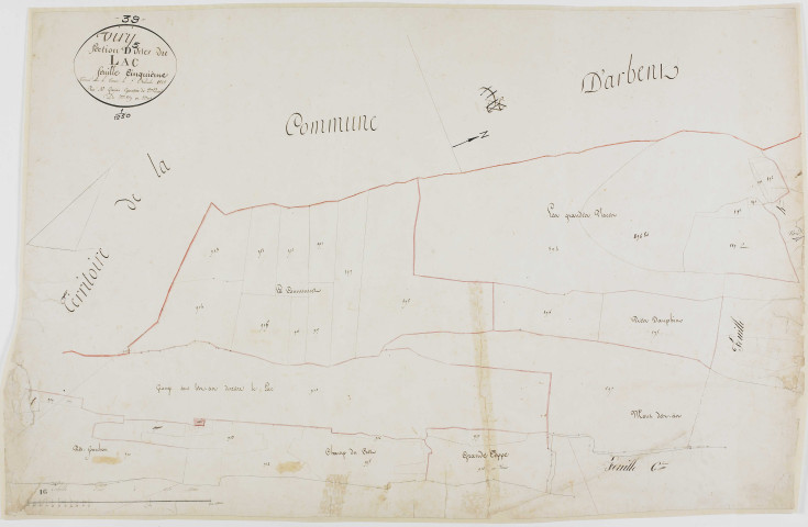 Viry, section D, le Lac, feuille 5.géomètre : Grenier