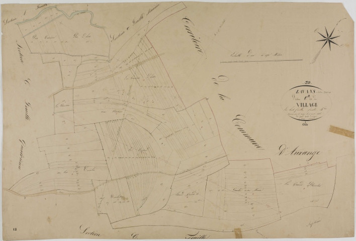 Lavans-lès-Dole, section C, le Village, feuille 5.géomètre : Guyard