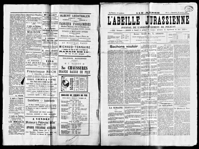 L'Abeille jurassienne. 1921.