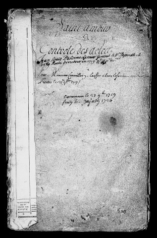 Registre du 21 novembre 1719 au 30 juin 1720