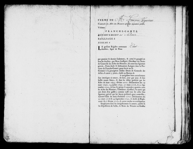 Registre du 1er octobre 1753 au 11 septembre 1754