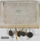Inventaire particulier de titres concernant la grange de Charnay. XVIIe siècle.