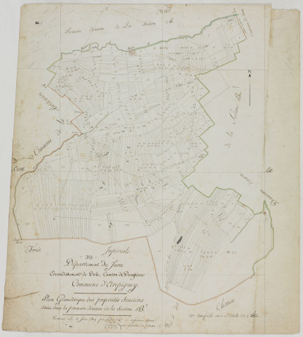 Etrepigney, section B, feuille 1.géomètre : Lebeaud cadet et Lebeaud aîné