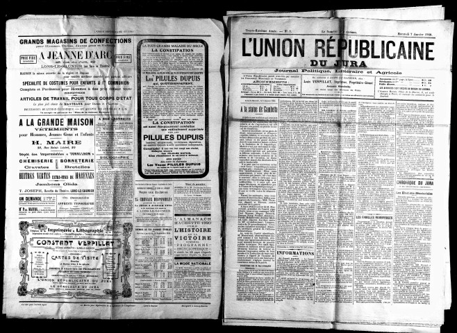 L'Union républicaine du Jura. 1920.