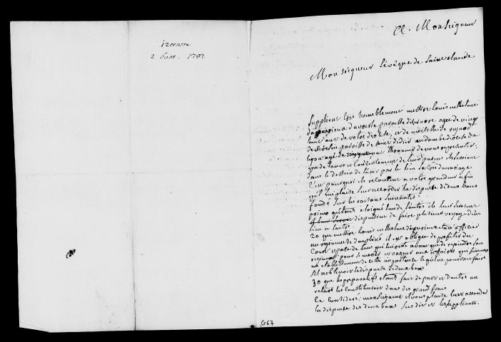 Dossiers instruits en 1787