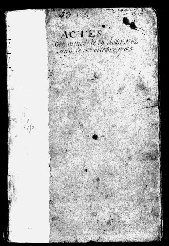 Registre du 29 juillet 1764 au 30 octobre 1765