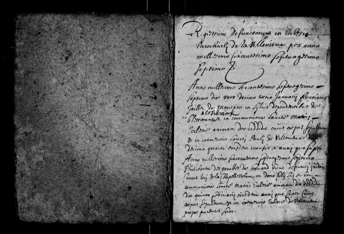 Série communale : sépultures, janvier 1677-20 février 1681.