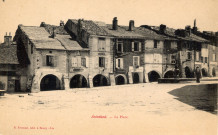 Arinthod (Jura). La place et sa fontaine. Bourg (01), B. Ferrand.