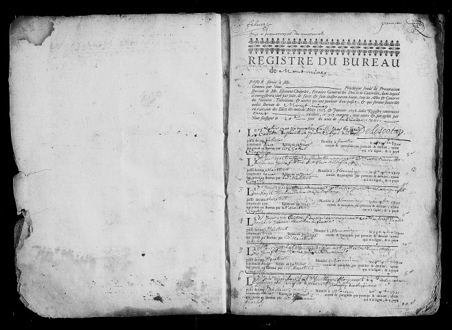 Registre du 15 novembre 1701 au 27 septembre 1707