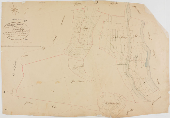 Bonlieu, section D, le Fourchon, feuille 2.géomètre : Jannin