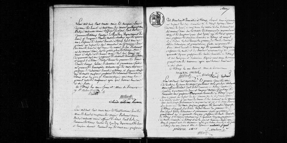 Publications de mariage 1833-1836, 1839-1852 ; naissances, mariages, décès 1833-1852.