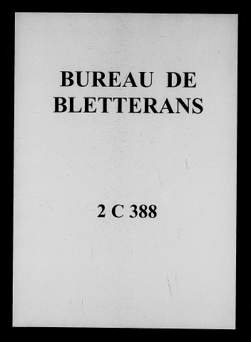 Table de 1761 au 1er vendémiaire An VIII