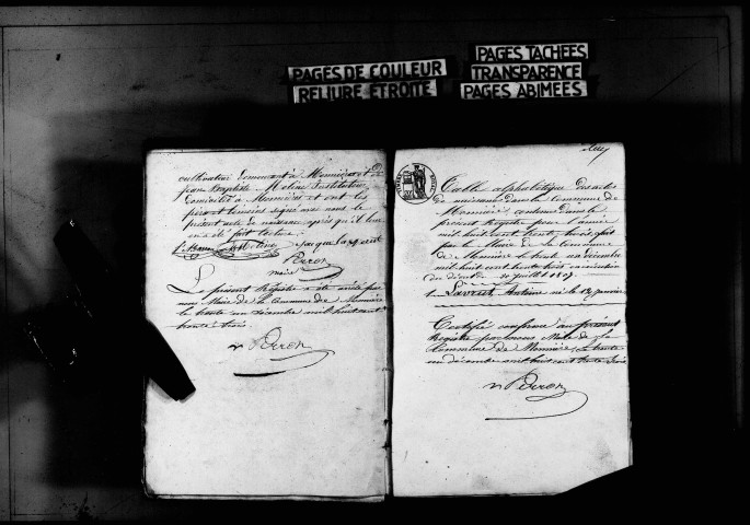 Naissances, mariages, décès, publications de mariage.