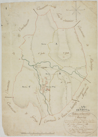 Macornay, tableau d'assemblage.géomètre : Outhier