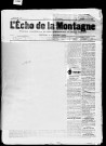 L'Echo de la Montagne. 1933-1934.