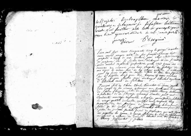 Baptêmes, mariages, sépultures 24 décembre 1755-25 octobre 1761.
