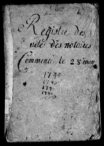 Registre du 28 mai au 1er décembre 1740